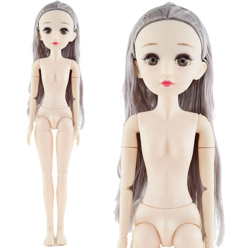 Новинка, 42 см, Bjd кукла, 24 шарика, шарнирная кукла, сделай сам, куклы с макияжем для девочек, обнаженное тело, кудрявые прямые волосы, 3D глаза, куклы, игрушки для девочек,игрушки куклы игрушки для девочек лол куклы