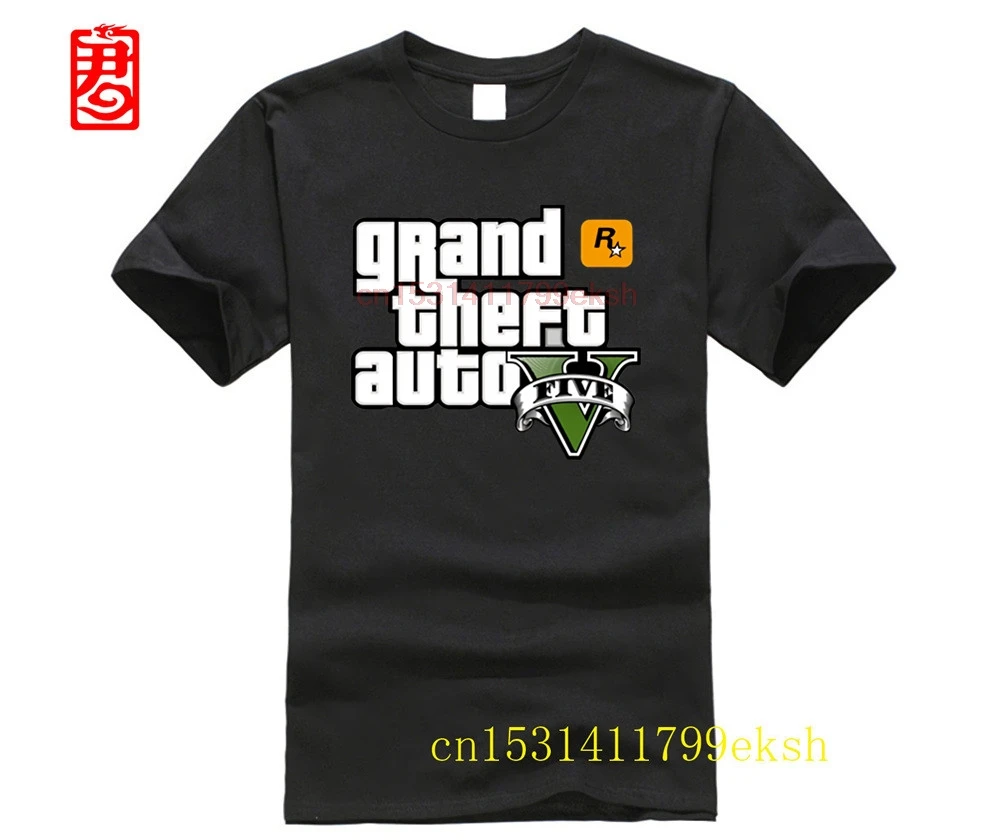 Футболка Grand Theft GTA Мужская Уличная Длинная с 5 футболка от известного бренда
