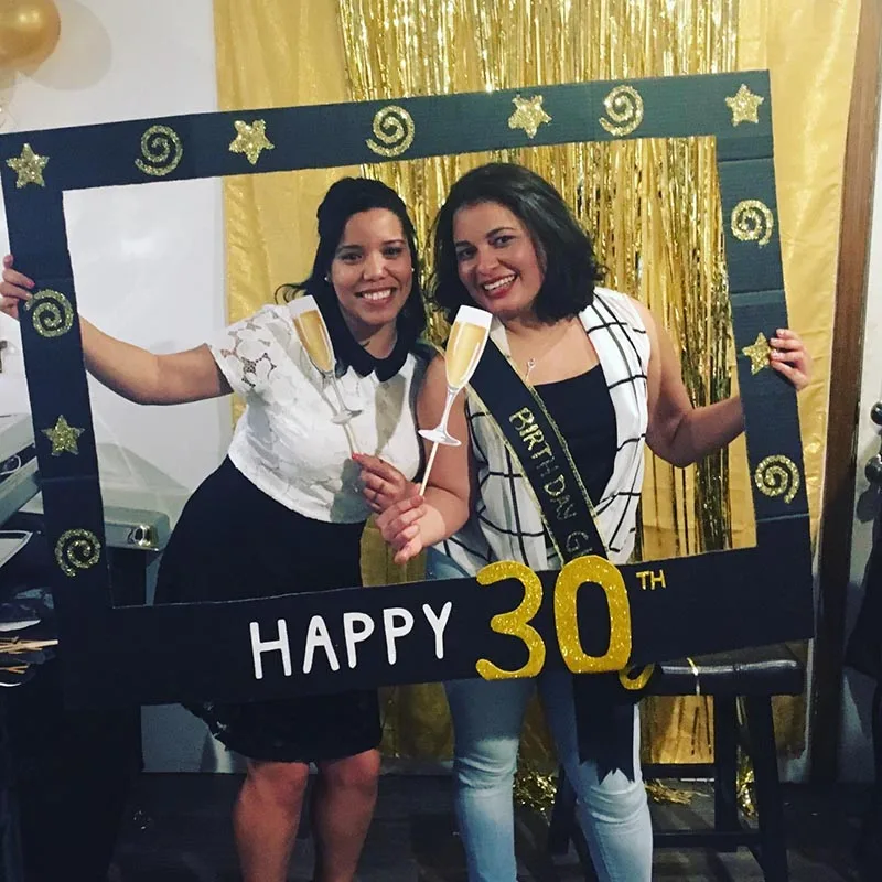 18/21/30/50/60th Happy Birthday Photo Booth Реквизит Маска; фотобудка 30 лет вечерние декоративная фотобудка на день рождения Fovers