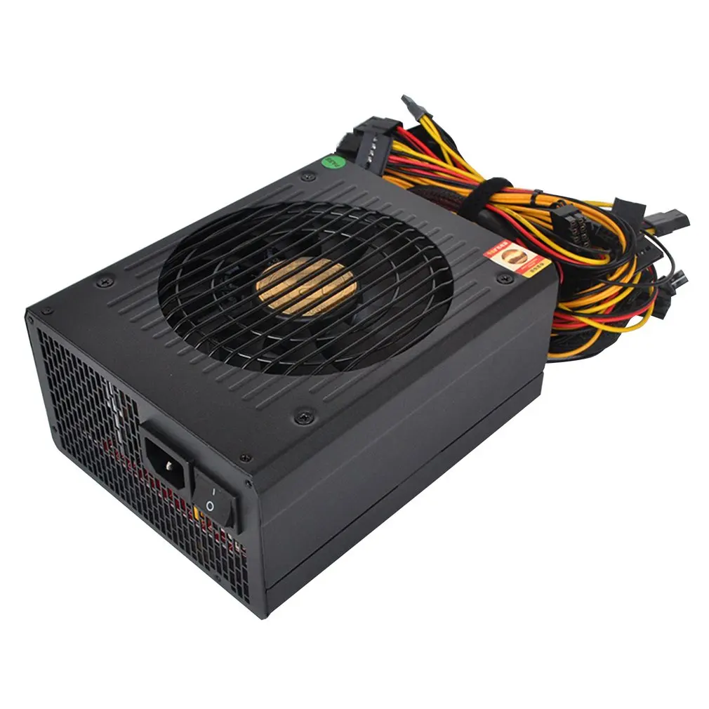 

1800W psu ATX Computer Power Supply For Mining Machine Support Graphics Card Output Rated Bitcoin Power