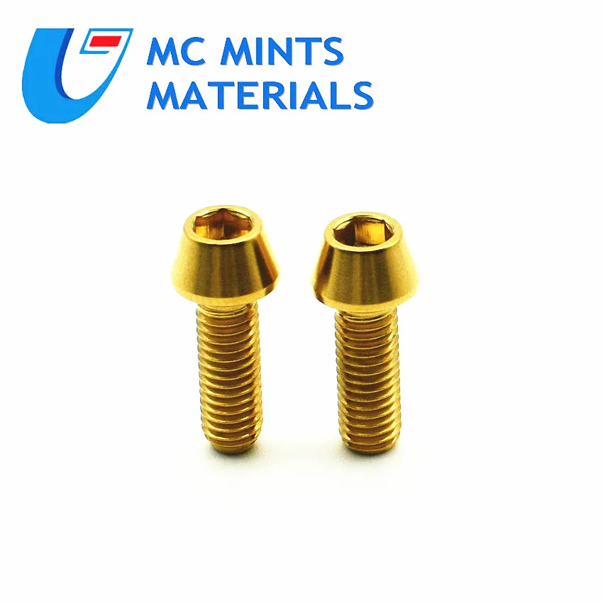Титановый Ti M5 x 10 12 16 18 20 25 30 35 40 45 50 мм шестигранный ключ конический Зажим Руль для