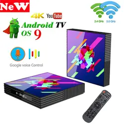 A95X Z2 + Android 9,0 Smart tv BOX RK3318 Четырехъядерный 4 ГБ ОЗУ 64 Гб 2,4 г и 5 г беспроводной wifi 4K медиа голосовой контроль набор верхней коробки PK H96