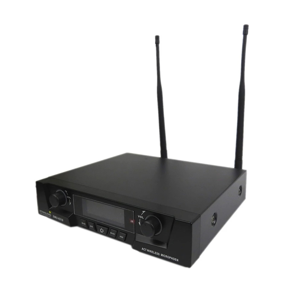 STARAUDIO профессиональный беспроводной микрофон Двухканальный UHF Ручной беспроводной микрофон для сцены вечерние церковные SMU-0210