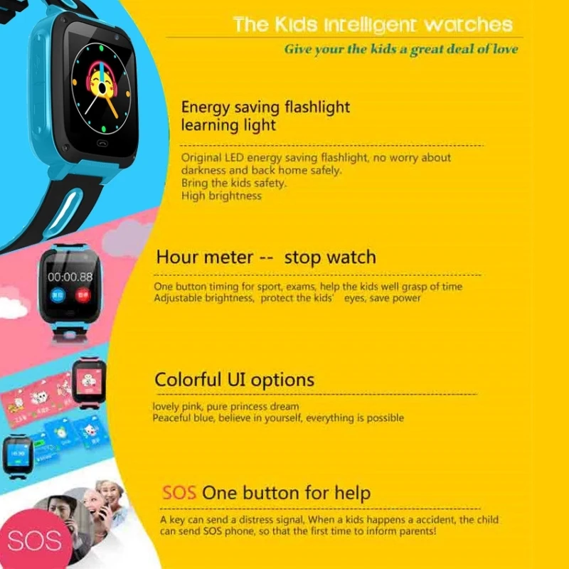 Смарт-часы с микро sim-картой, трекер звонков, детский фотоаппарат, анти-потеря положения, будильник, Смарт-часы