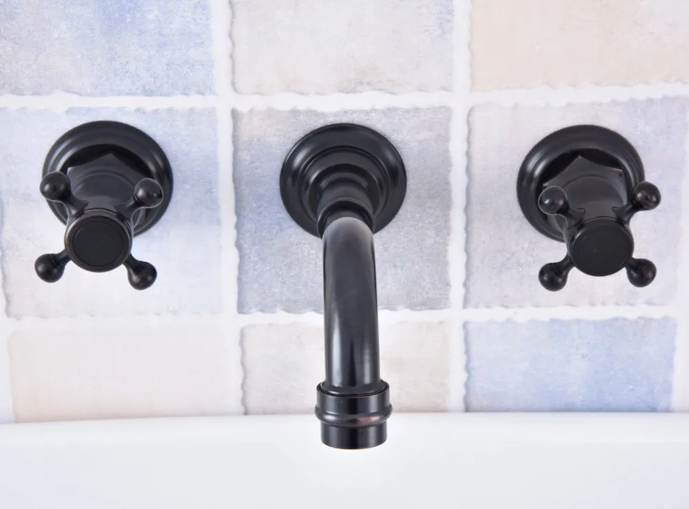 Black Oil Rubbed Bronze Widespread Wall-Mounted Tub 3 Holes Dual Handles Kitchen Bathroom Tub Sink Basin Faucet Mixer Tap asf500 Black Oil Rubbed Bronze Widespread Wall-Mounted Tub 3 Holes Dual Handles Kitchen Bathroom Tub Sink Basin Faucet Mixer Tap asf500