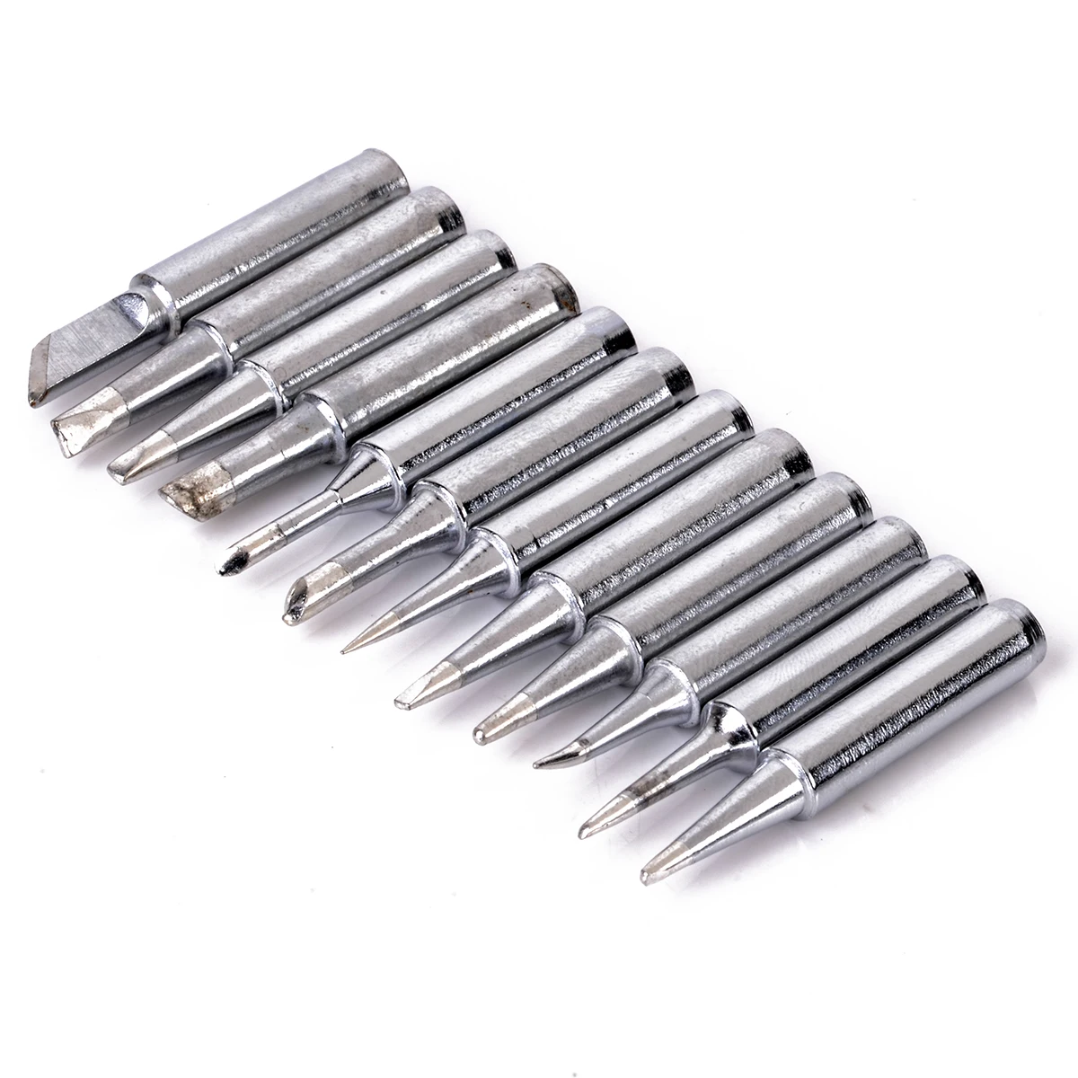 Mayitr 12pcs Pratical Solder Iron Tip 900M-T Soldering Tips Set For 936/937/928 Soldering Station Repair Tool