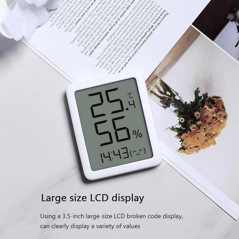 Youpin MMC Screen LCD Large Digital display Thermometer Hygrometer Temperature Humidity Sensor temperature humidity meter,smart thermometer