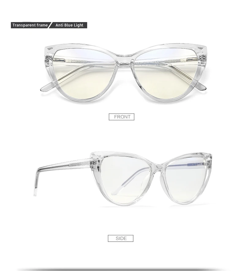 AOFLY BRAND DESIGN 2020 New Anti Blue Light Glasses Female Cat Eye Optics Frame Clear Computer Gaming Eyewear Female UV400
