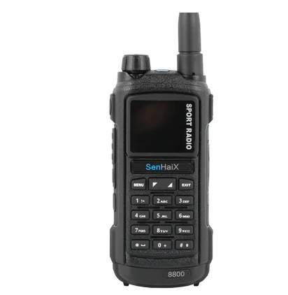 Черный Senhaix shx8800 walkie talkie amateur dual band dual guard waterproof high power LED strong light handset - Цвет: Черный