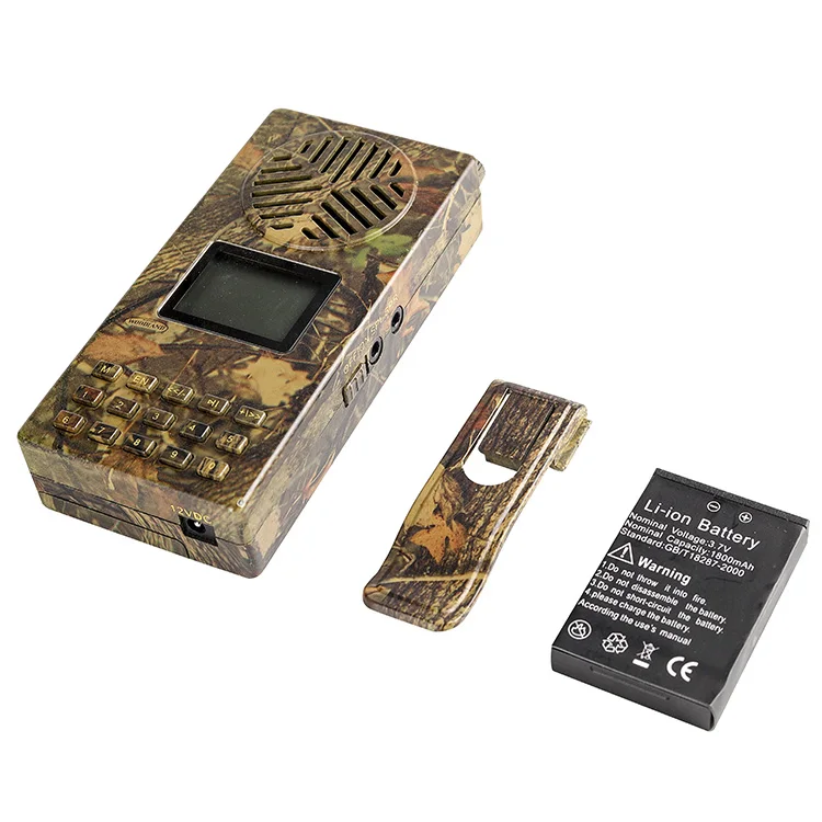 PDDHKK Digital Outdoor Bird Caller Camouflage Wild Hunting Decoy with 157 Bird Voices Loudspeaker Mp3 Player 3.7V/1800mA battery