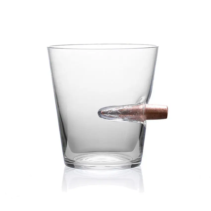 3D креативная ручная выдувная чашка для виски креативная стеклянная пуля Встроенная декоративная стеклянная чашка вечерние подарки