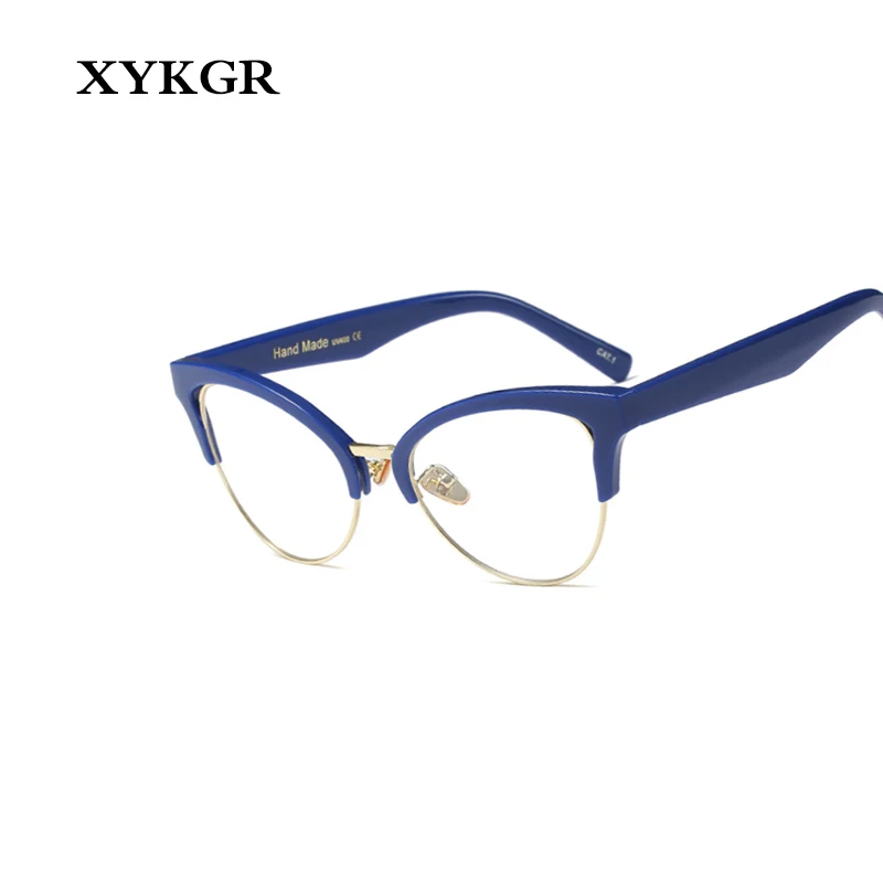 XYKGR trend new half frame ladies goggles ladies fashion optical computer glasses frame ladies black glasses frames
