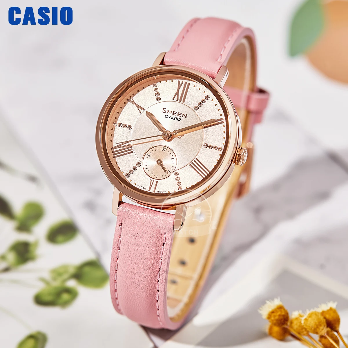 Casio watch Swarovski Crystal orologi da donna orologio da donna orologio  da donna al quarzo impermeabile 50m mujer часы amante amante  relógios|Women's Watches| - AliExpress
