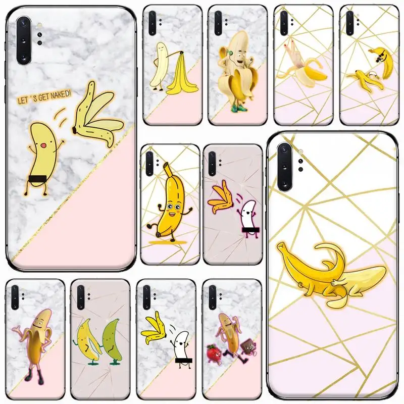 

Marble cute cartoon banana Phone Case For Samsung Galaxy S8 S9 S10 Plus S10E Note 3 4 5 6 7 8 9 10 Pro Lite cover