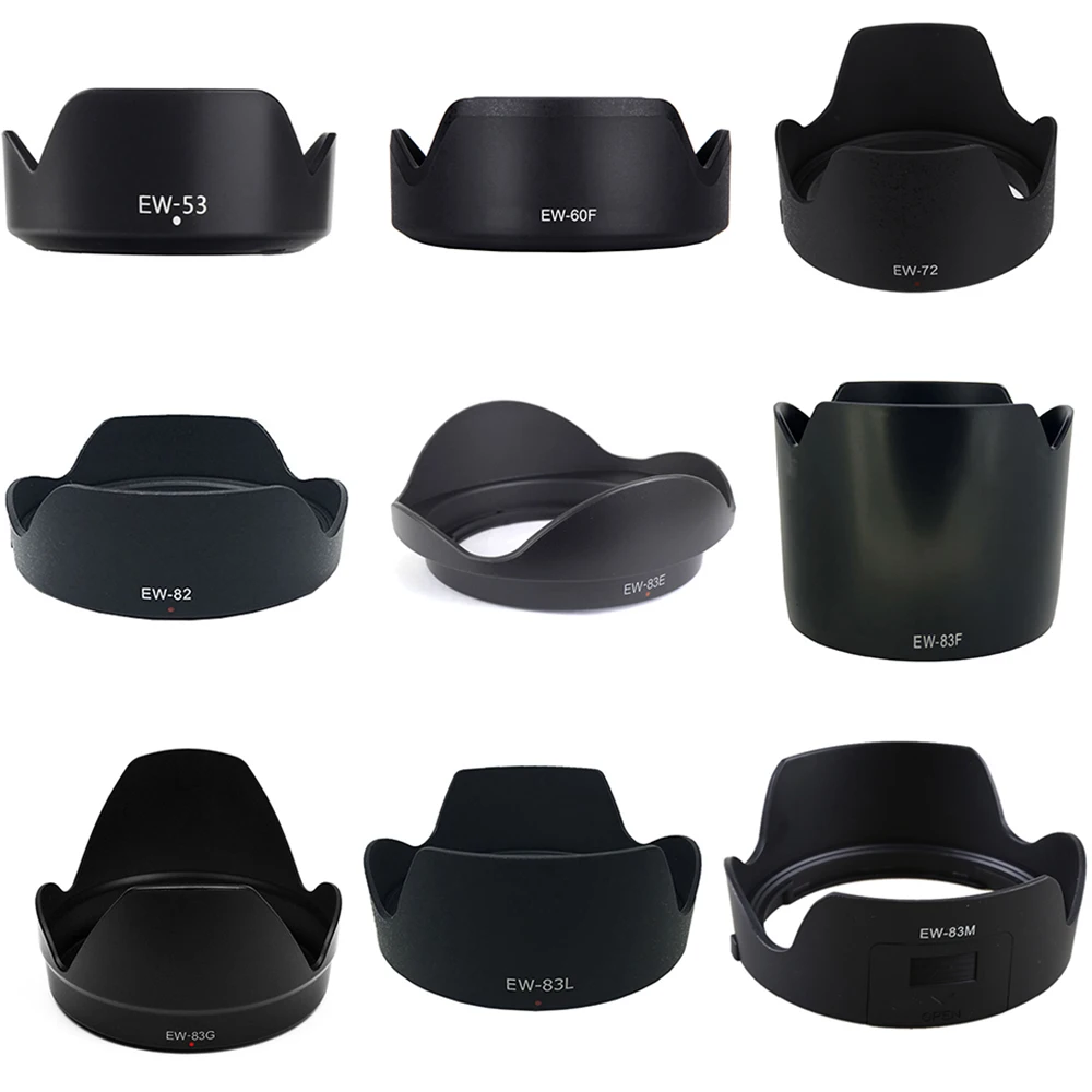 

EW-53 EW-60F EW-72 EW-82 EW-83E EW-83F EW-83G EW-83L EW-83M Camera Lens Hood for Canon Camera Lens Lotus Camera Accessories