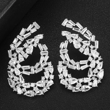 

GODKI 2020 Trendy Spring Geometry Earrings For Women Wedding Sunflower Party CZ Cubic Zirconia Earring High Jewelry Addiction