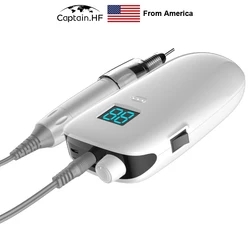 US Captain – ponceuse à ongles électrique professionnelle 35000 tr/min, Mini perceuse de manucure électrique Portable, dispositif de manucure sans fil 