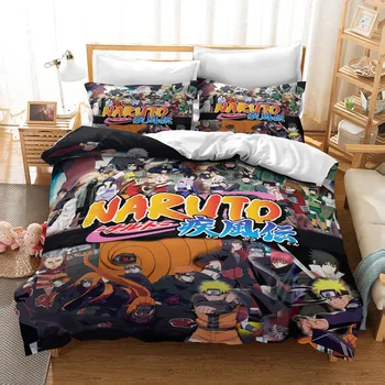 

Anime 3D Naruto Uzumaki Naruto Printed Bedding Set King Duvet Cover Comforter Cover Adult Kids Bedclothes Bed Linens 02