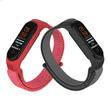 

Replaceable Wristband For Xiaomi Mi Band 4 3 Nylon Strap Wrist Sports Bracelet For Mi band 4 Miband 4 3 Band4 smart watch Strap