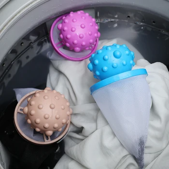 

2pcs Washing Machine Hair Filter Mesh Filter Bag Hair Removal Device Cleaning Ball Net Pouch Household YU-Home