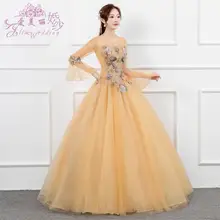 Quinceanera Dresses New The Golden Long Sleeve Lace Vestidos 15 Anos Party Party Prom Quinceanera Gown