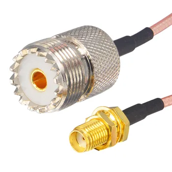 

100 Pcs UHF Female to SMA Female connector Extension cable RG316 15CM Adapter RF Coax Pigtail Cable