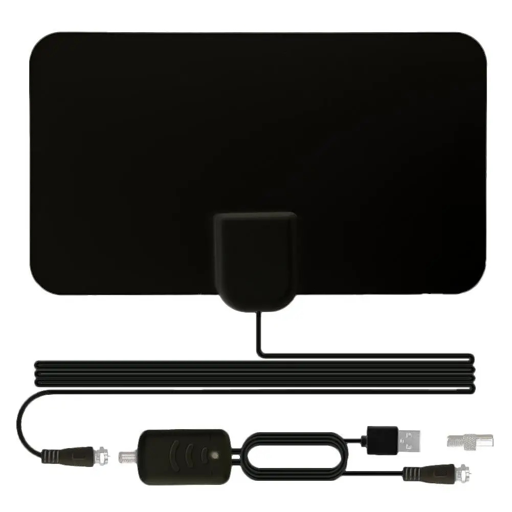 1200 км Белая Мини HD внутренняя цифровая 4 K/HDTV антенна - Цвет: Black