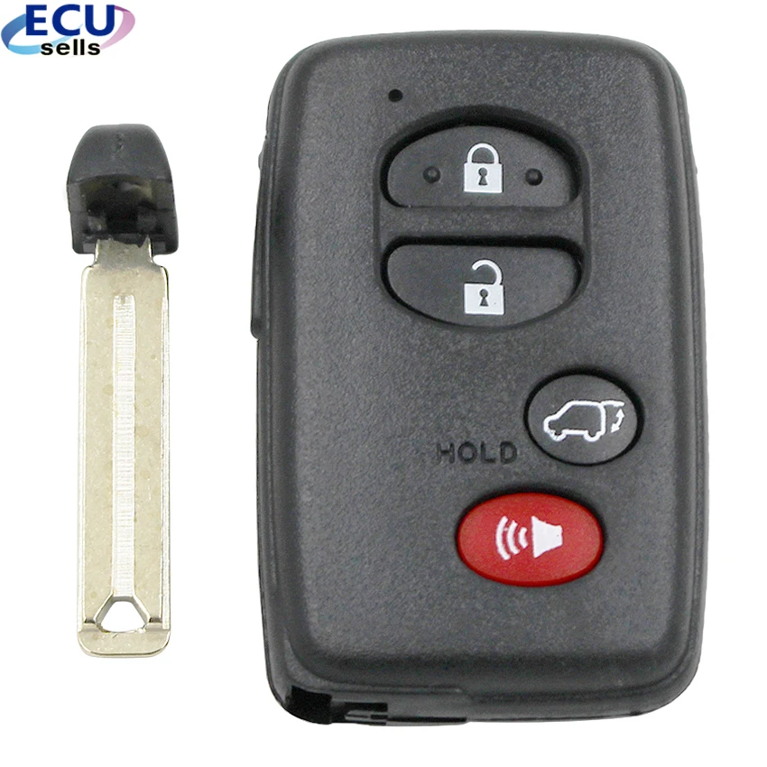 2B/2+ 1B/3+ 1B/4 кнопки дистанционного ключа автомобиля чехол Брелок для Toyota Prius Land Cruiser 4runner со вставкой маленький ключ HYQ14AAB черный - Цвет: Model C