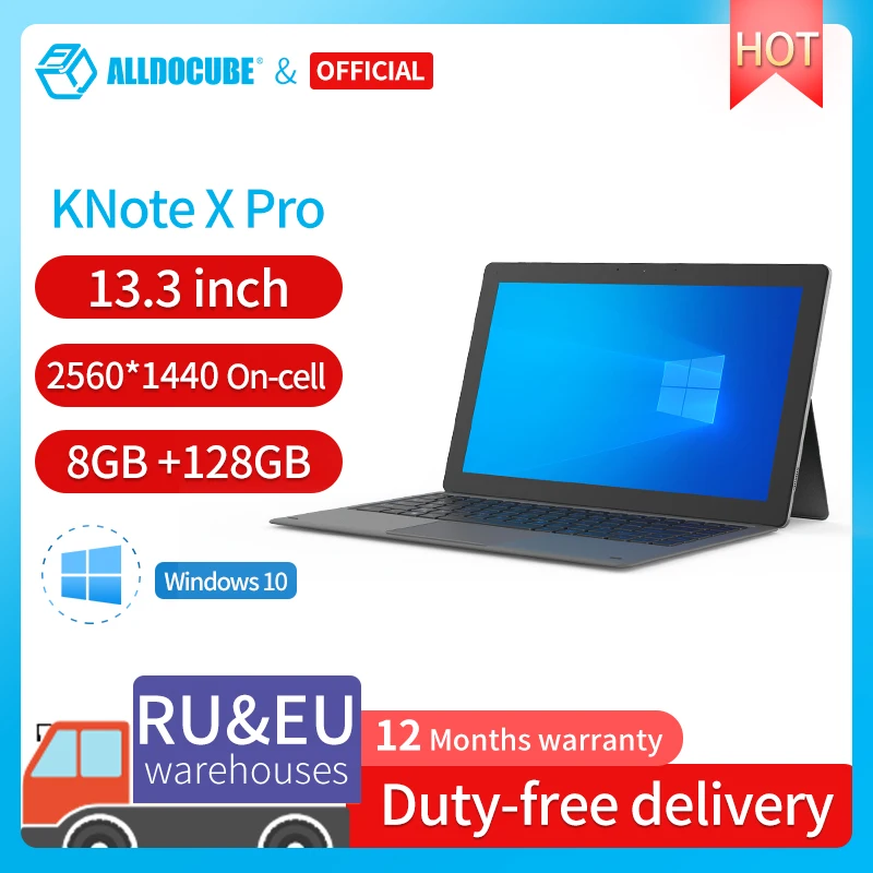 Планшет ALLDOCUBE KnoteX Pro 13 3 дюйма 2560*1440 IPS Windows 10 intel Gemini Lake N4100 8 Гб ОЗУ 128 SSD | Компьютеры и