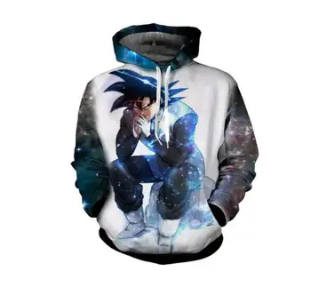 

ONE PIECE Monkey D Luffy DRAGON BALL Son Goku hoodie cosplay Character Printing zipper Sweatshirts Men's casual Hooded sweater
