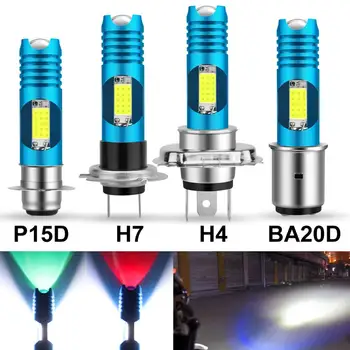 

1pcs RGB Changable Car Led H4 H7 Motorcycle Headlight P15D H6 BA20D Wireless Motorcycle Head Lamp DRL LED Bulb Moto Light HS1