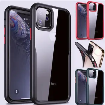 

50pcs/lot Luxury Clear Full Protective Silicone Case For iPhone 11 Pro MAX Bling Bling Soft TPU +PC Drop proof Cover