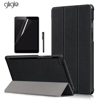 

GLIGLE Super thin stand leather case cover for Lenovo Tab E8 TB-8304F tablet case 1pcs/lot +Screen film+touch pen free shipping