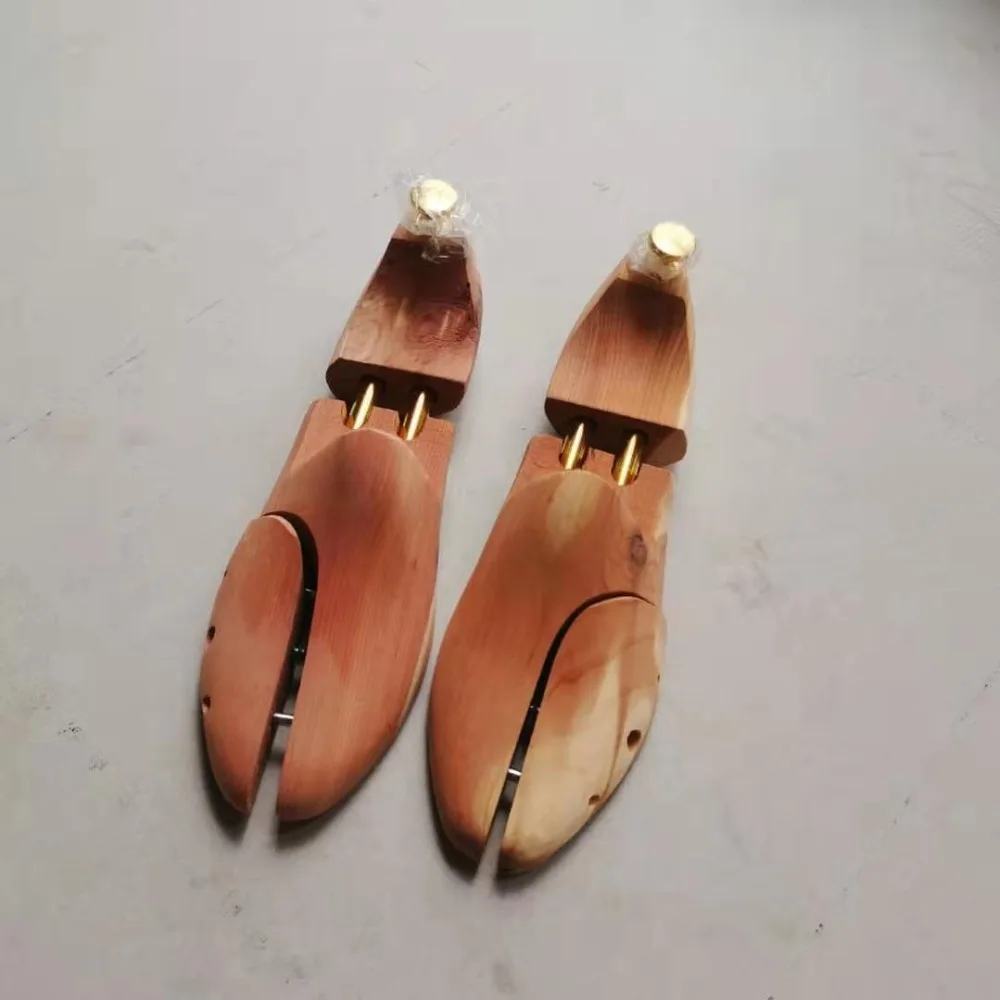 Soporte de zapatos de madera de cedro,cuidado de zapatos ajustable de