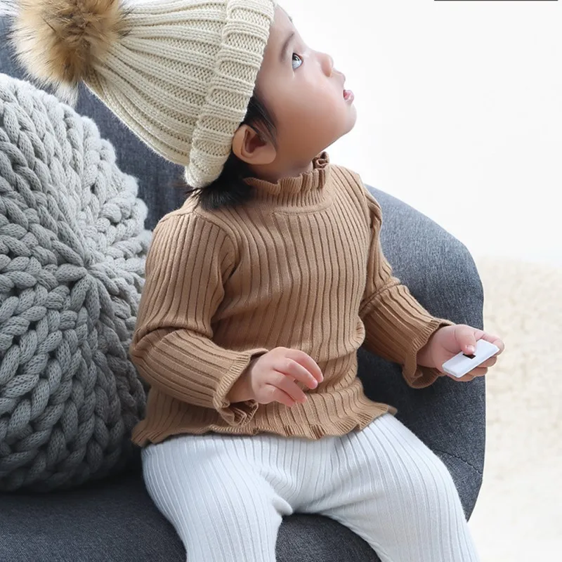 Baby Boy Girl Sweater Autumn Winter Toddler Warm Long Sleeve Tops Blouse Clothes