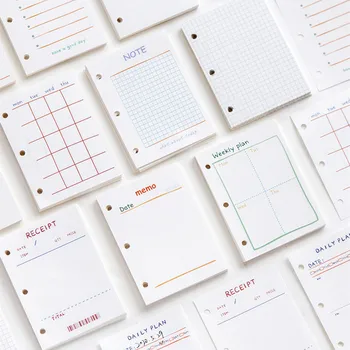 

Sharkbang Kawaii 40 Sheet 3 Holes Loose-leaf Mini Notebook Refill Paper Index Separator Page Daily List Korean School Stationery