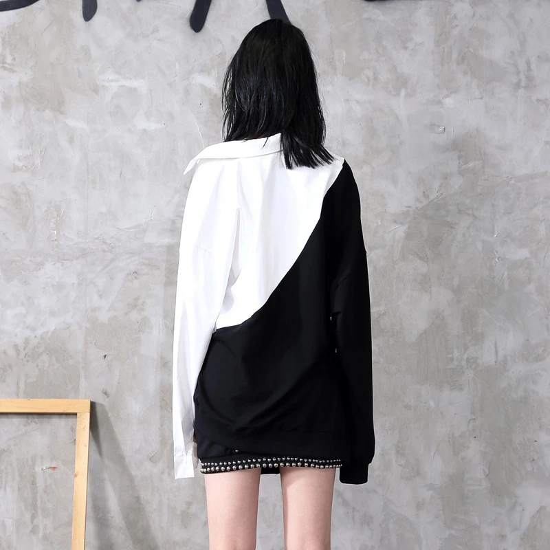 Hot Sell 2020 New Spring Lapel Black White Hit