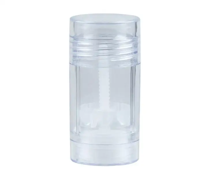 

100pcs 50g 50ml Transparent Clear Empty Round Plastic Deodorant Stick Containers Lip Balm Tubes for Lipstick SN005