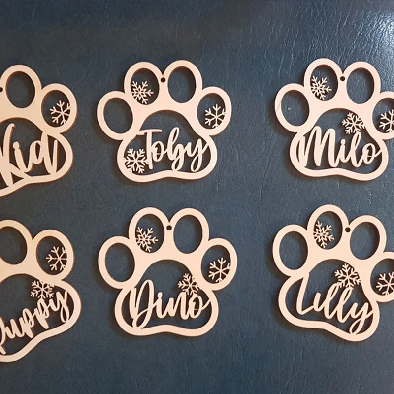 Personalized Dog Christmas Tree Bauble Dog Name Ornament Ball Party Favor Christmas decorations