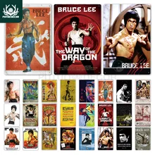 Металлический плакат Брюс Ли, табличка из металла, винтажный актер, металлический знак, оловянный знак, Настенный декор для мужчин, пещера, бар, паб, клуб