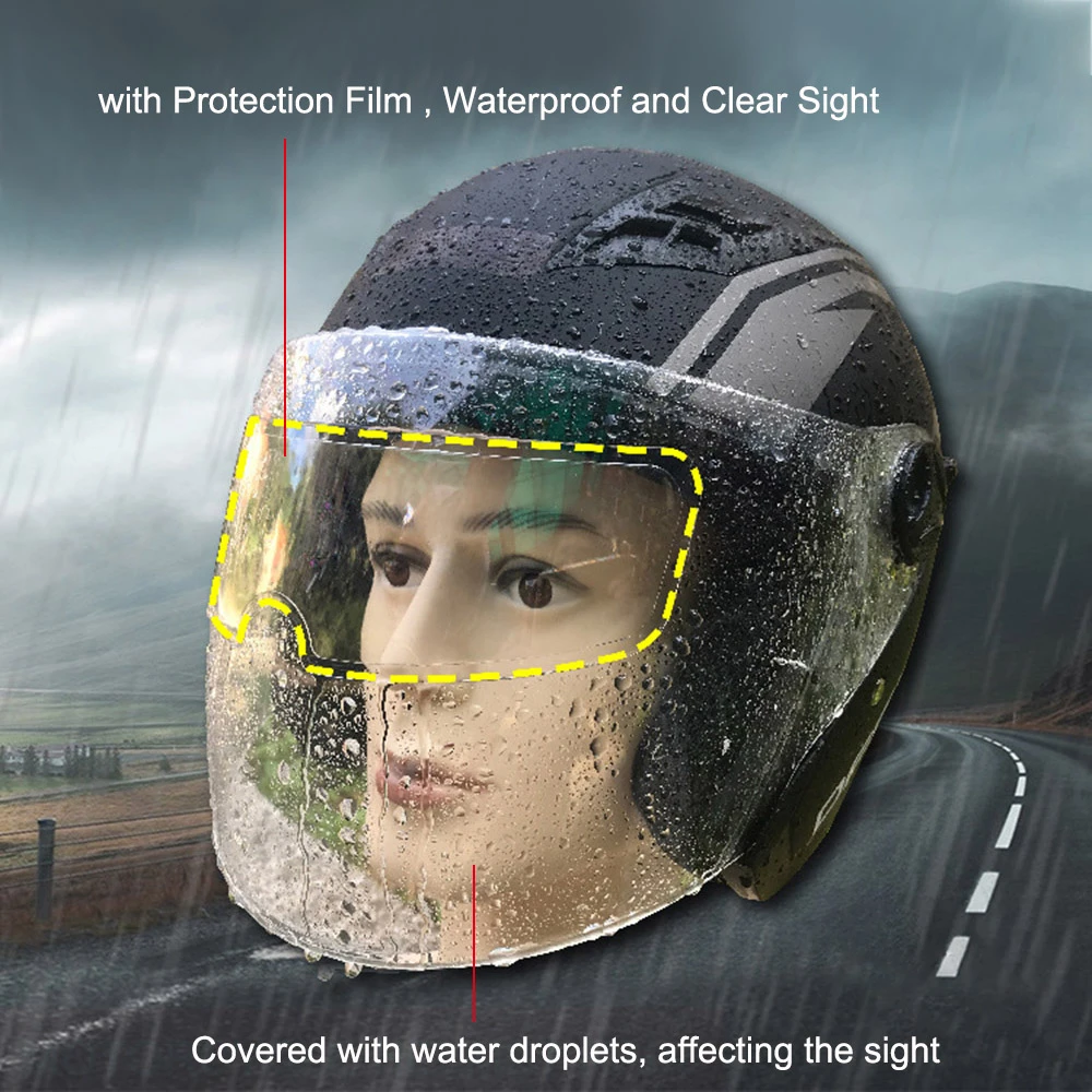 Película de lente casco de motocicleta, de protección Universal contra y niebla, pegatina de lente transparente, película antiniebla para casco|Cascos| - AliExpress