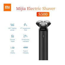 Xiaomi Mijia электробритва S500 бритва 3 головки сухой влажный станок для бритья триммер для бороды моющееся лезвие светодиодный дисплей