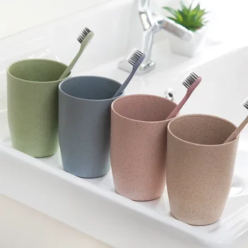 

Home Simple Bathroom Toothbrush Toothpaste Holder Round Washing Tooth Cup Hot Sale PP Drinking Glass Tooth Mug Traveling Camping