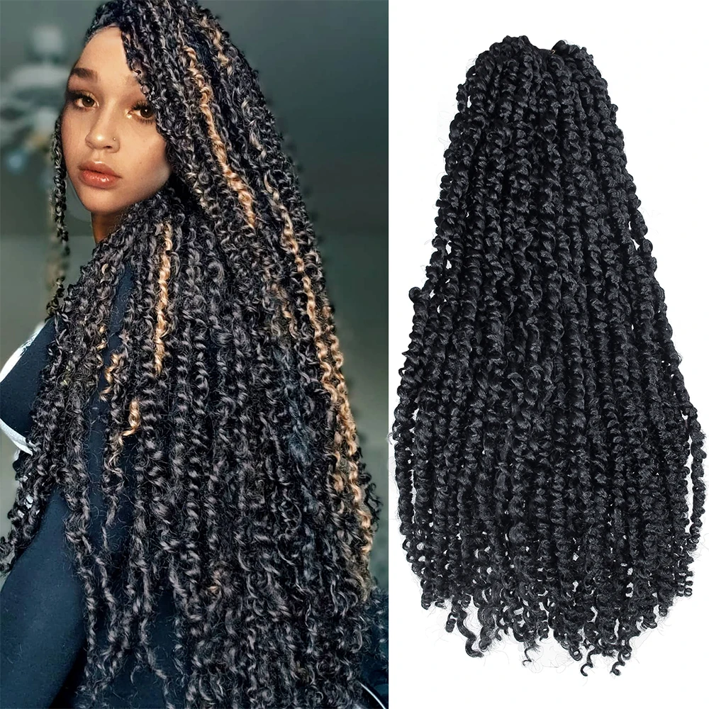 

YxCheris Passion Twist Pre-looped Fluffy Crochet Braid Hair Ombre Synthetic Braiding Hair Extensions 3D Cubic Twist Crochet Hair
