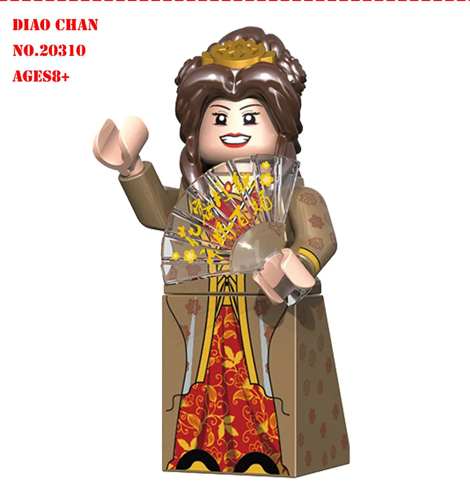 BZDA Good Friend Three Kingdom History Building Blocks Doll Model Zhuge Liang Liu Bei Diao Chan etc Blocks Kids Toys Gift