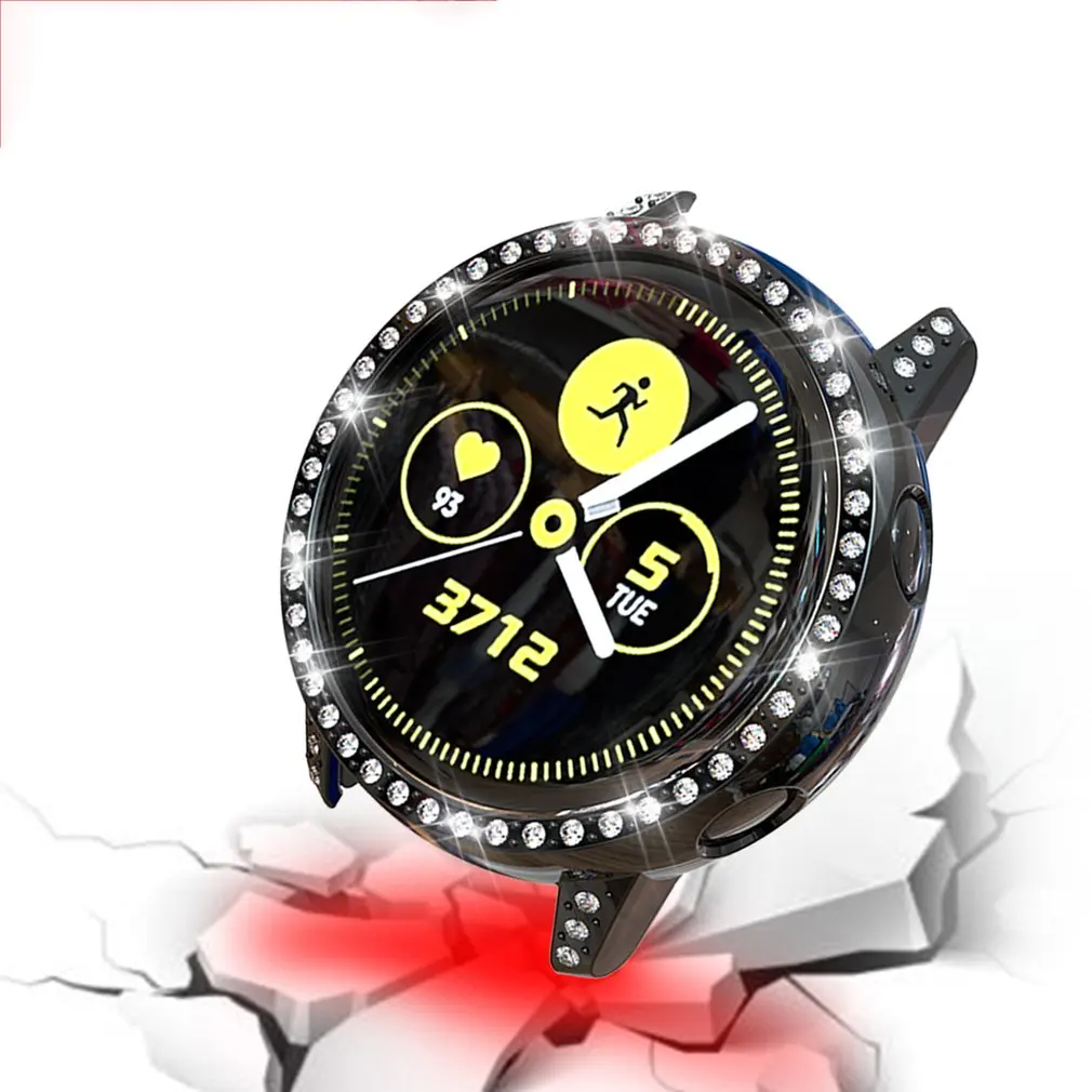 Для активных умных часов Galaxy Watch инкрустированный бриллиантами Чехол ударопрочный износостойкий защитный чехол для экрана часов