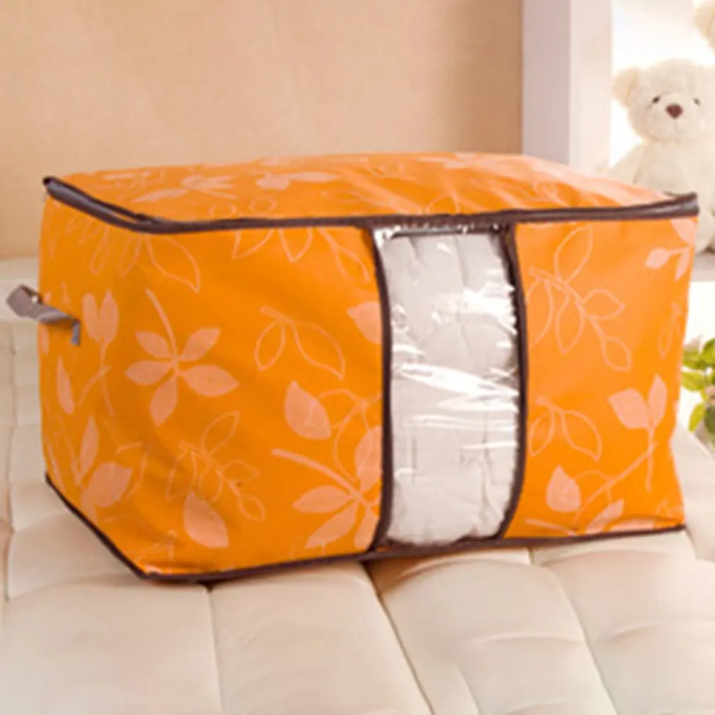 New High Quality Colorful Leaf Quilt Bag Thicken Section Windowable Environmently Friendly Quilt Storage Bag
