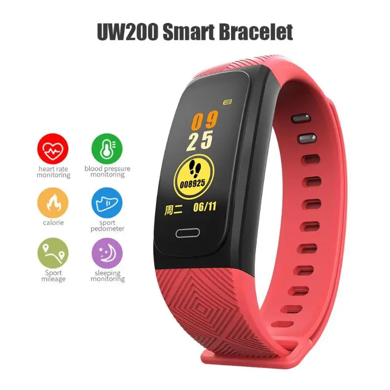 UW200 gps монитор сердечного ритма шагомер фитнес-трекер умный Браслет