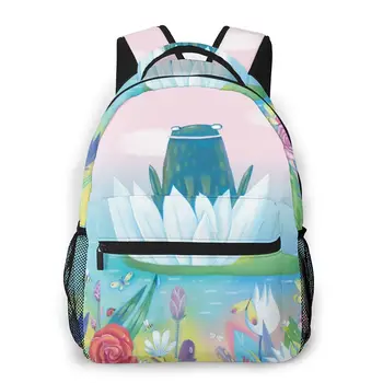 

Backpack Women Frog In Pond Cute Print 2020 Bagpack Travel Backpack School Bags