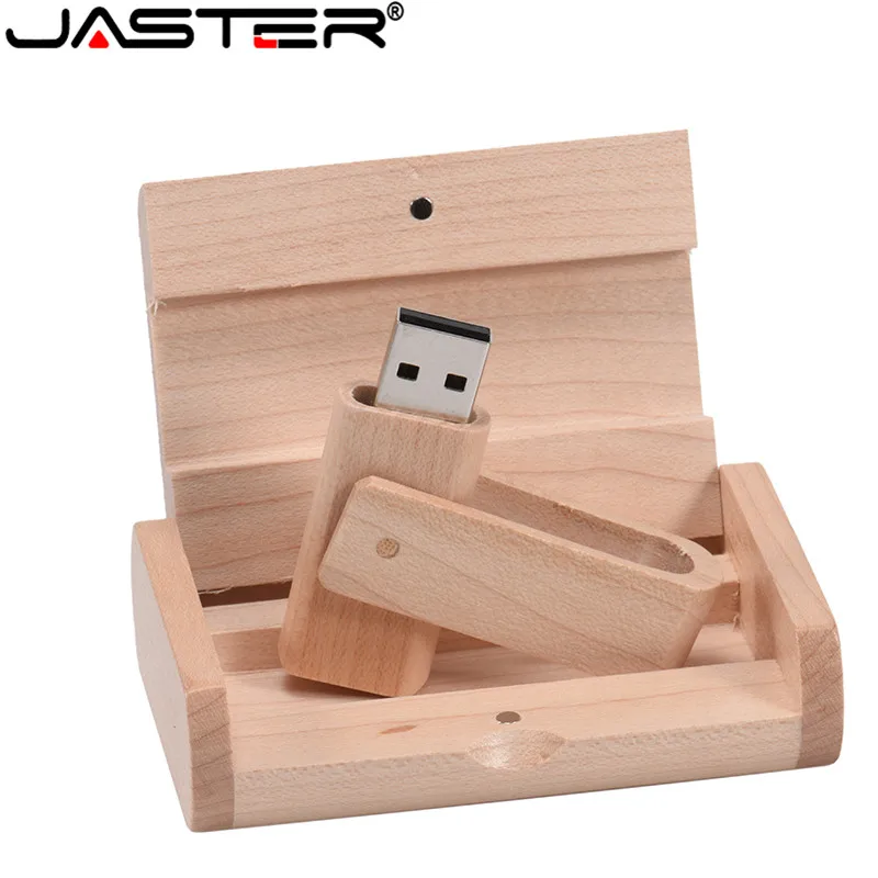 JASTER горячий клен вращающийся+ флип-бокс USB флэш-накопитель USB 2,0 4 ГБ 8 ГБ 16 ГБ 32 ГБ 64 Гб внешний накопитель диск памяти